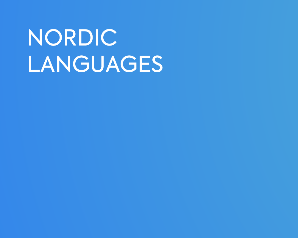 NORDIC LANGUAGES