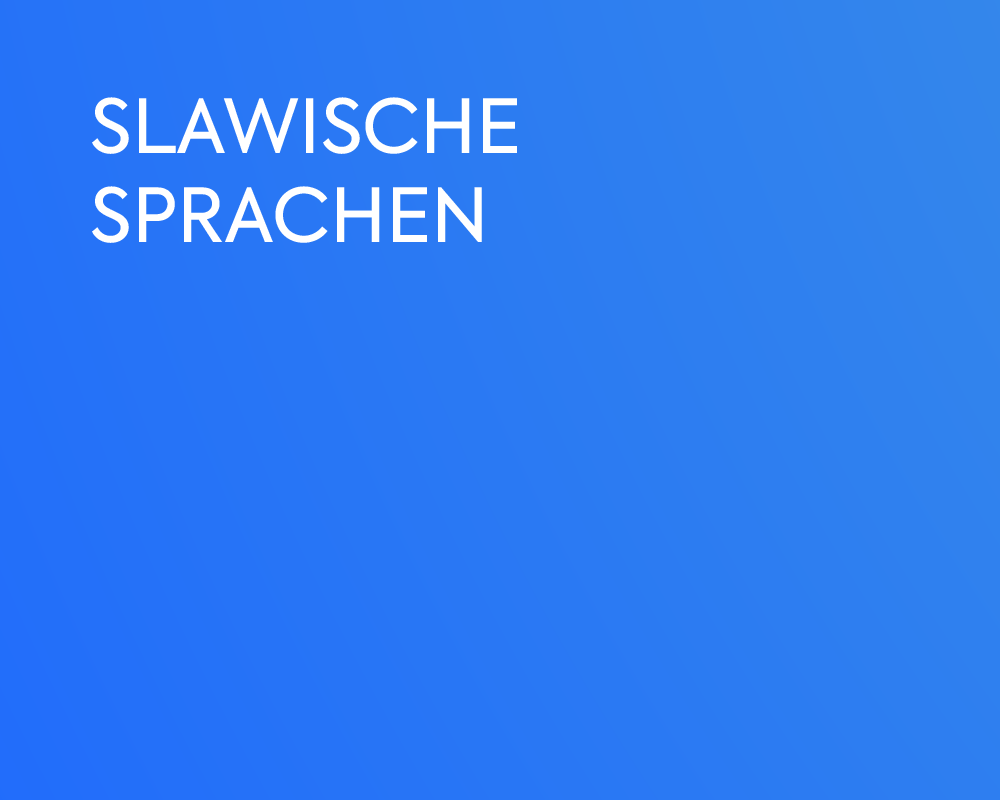 SLAWISCHE SPRACHEN